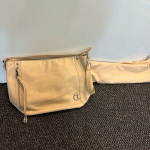 Creme Rebecca Minkoff Mab Leather Hobo Bag